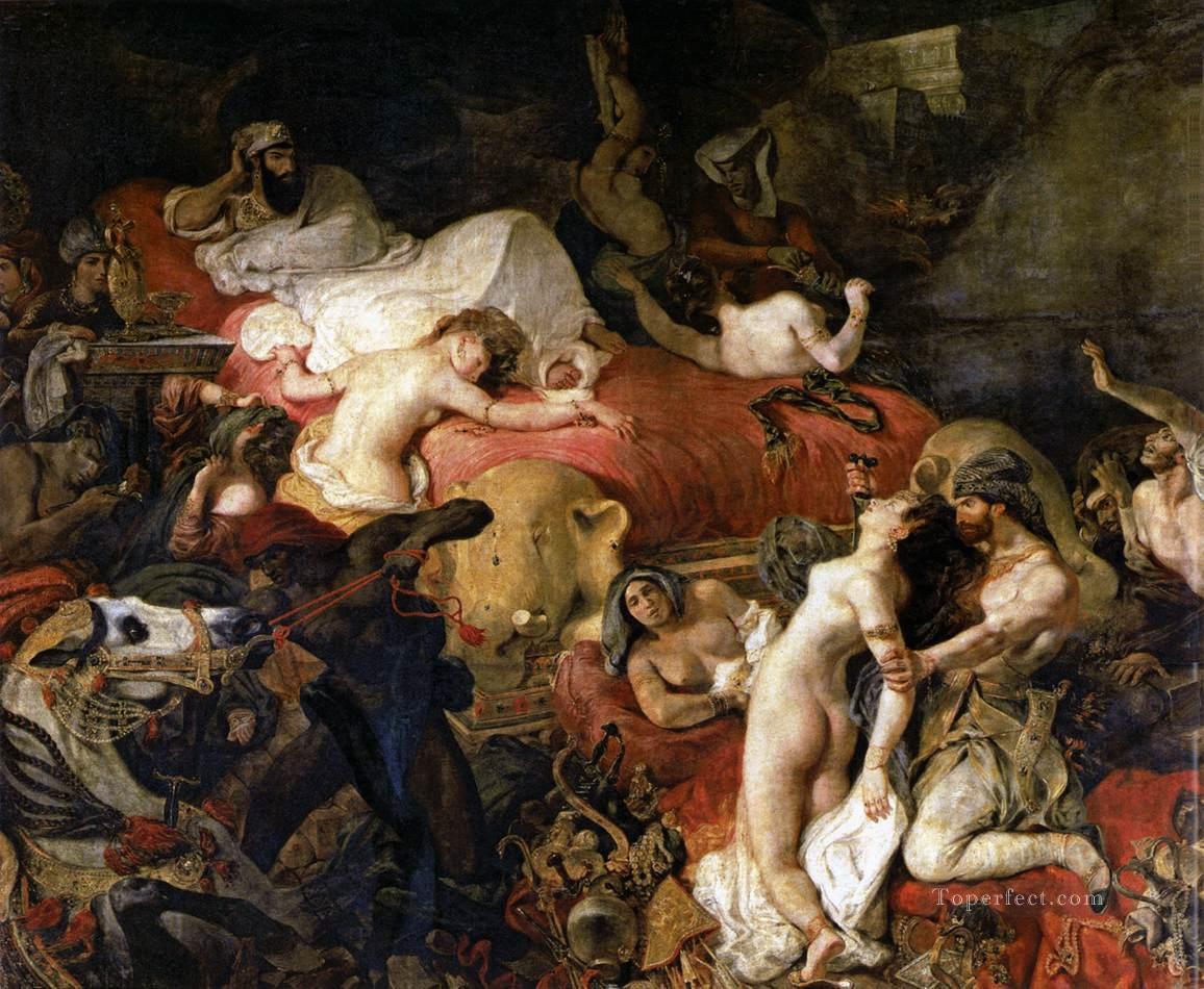 The Death of Sardanapalus Romantic Eugene Delacroix Oil Paintings